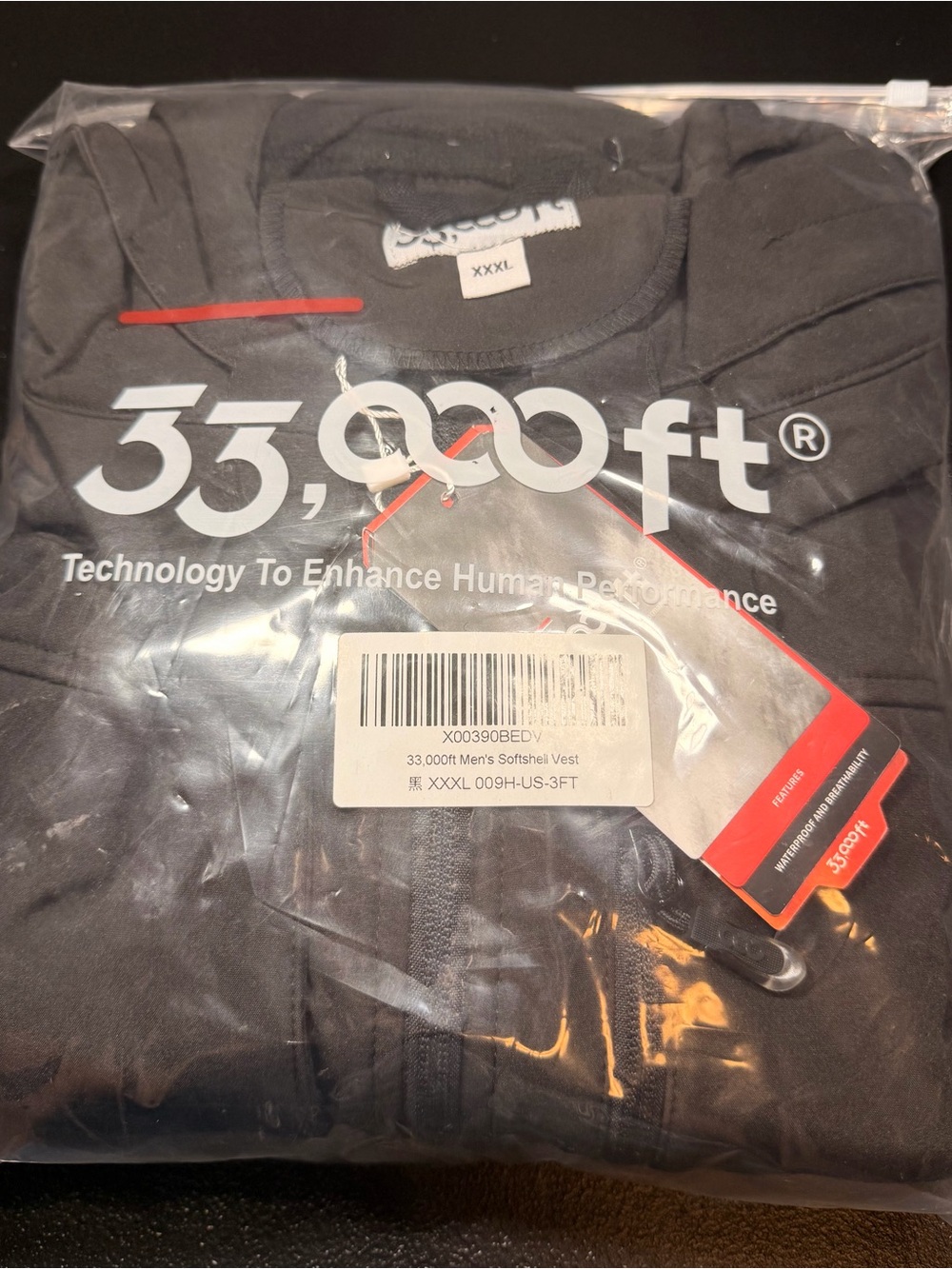 Men Vest 33,000ft Men's Black Softshell